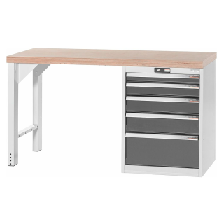 Établi avec caisson à tiroirs